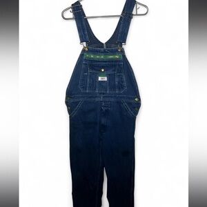 Liberty Men's Denim Overalls with Green and Gold Accents